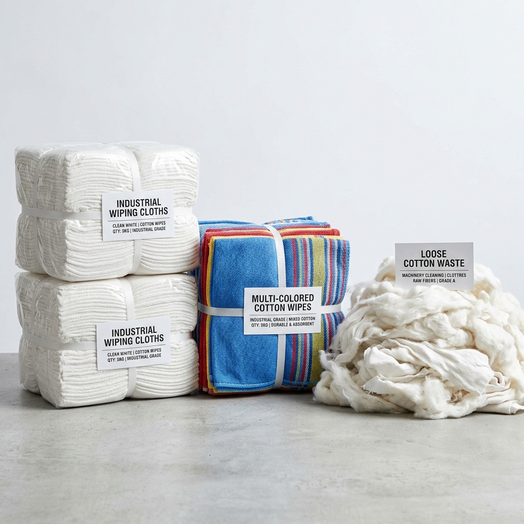 Industrial cotton cloth stack